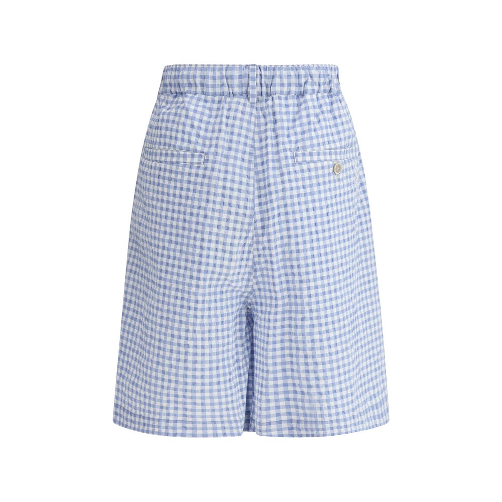 knee-length Vichy Shorts