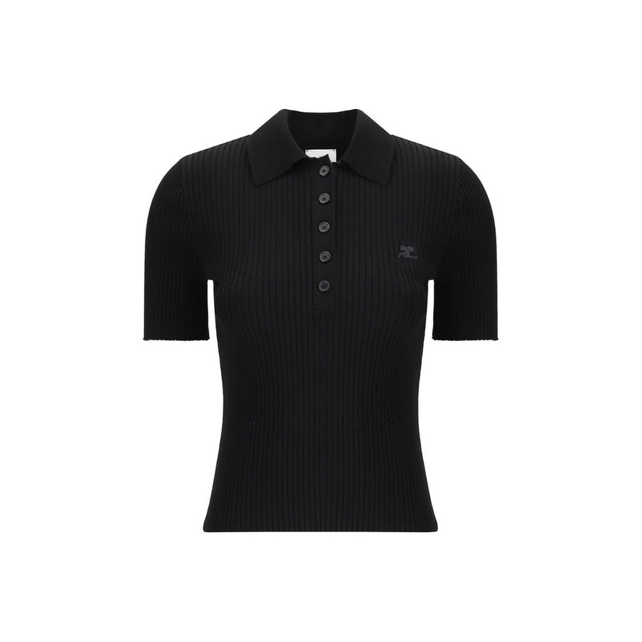Black Viscose Polo Shirt