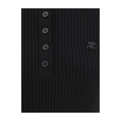 Black Viscose Polo Shirt