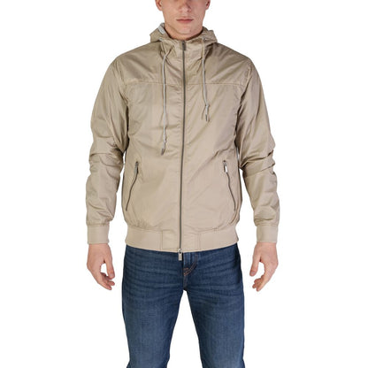 Beige Nylon Shell Jacket