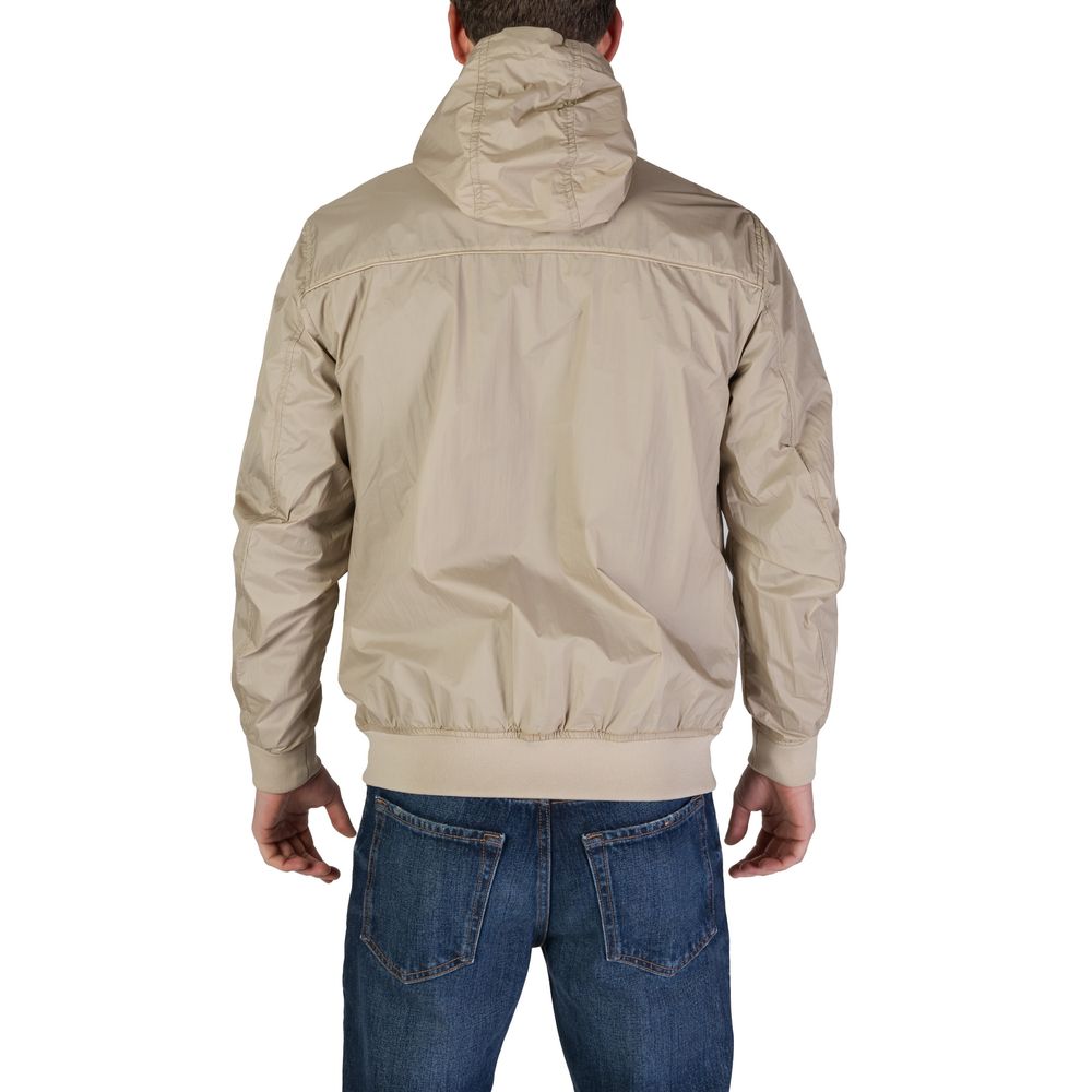 Beige Nylon Shell Jacket