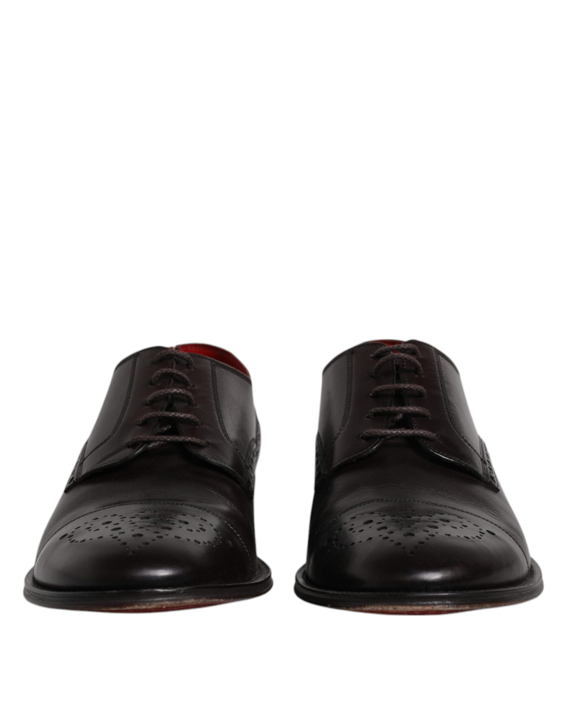 Black Calfskin Leather Derby Men Dress Shoes