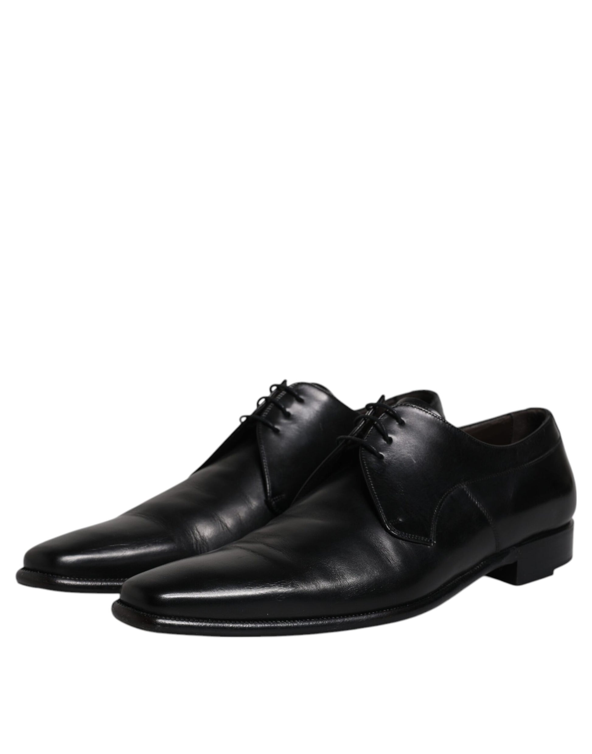 Black Leather Derby Men Formal Dress Shoes