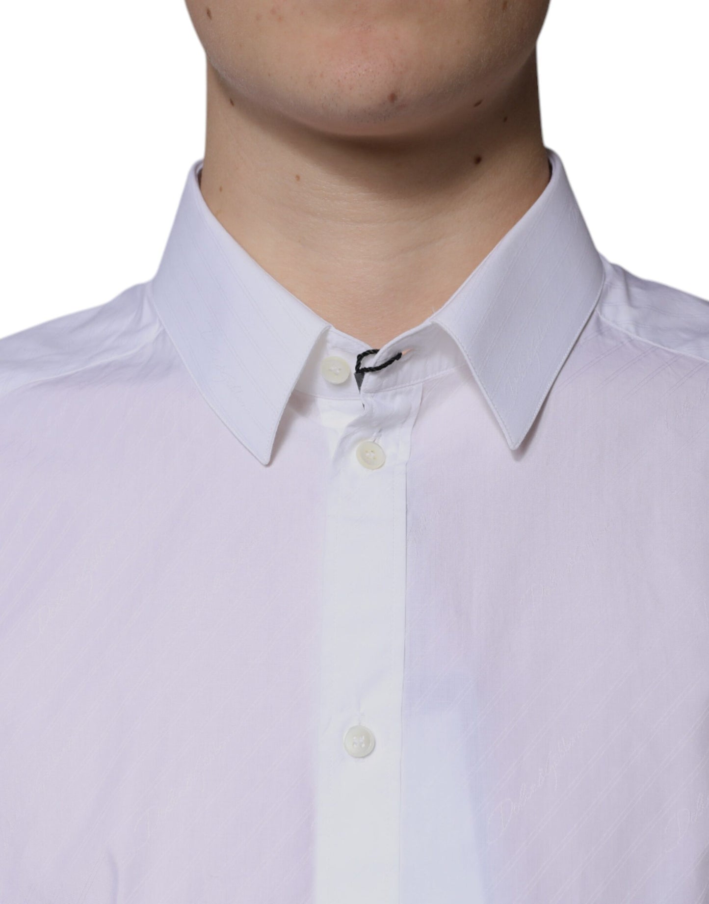 White Cotton Long Sleeve MARTINI Dress Shirt