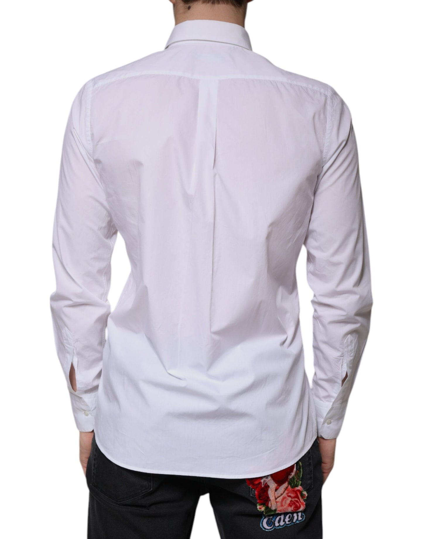 White Cotton Long Sleeve Formal Dress Shirt