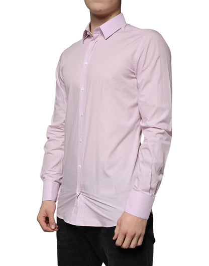 Light Pink Cotton Slim Fit GOLD Dress Shirt