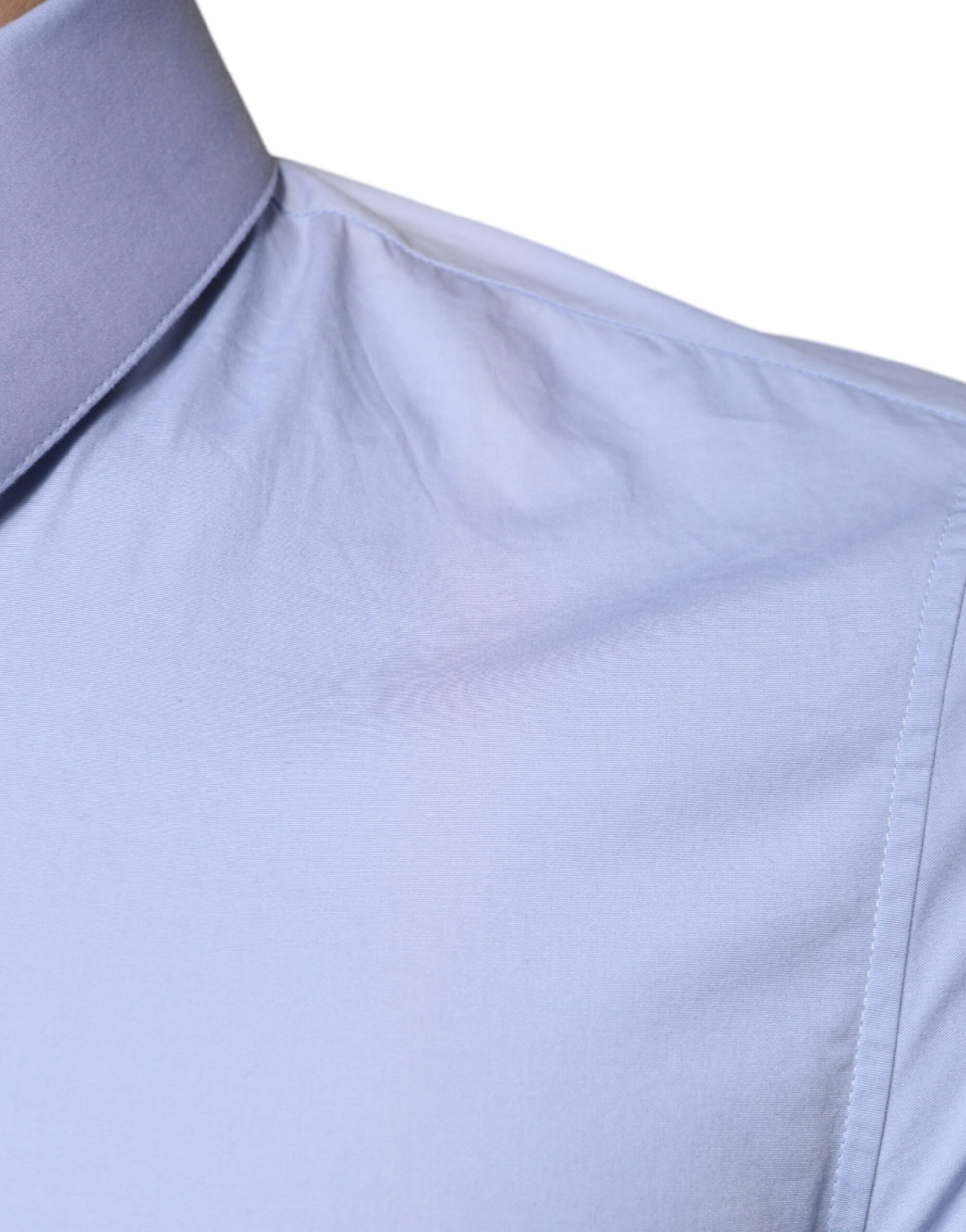 Light Blue Cotton Slim Fit SICILIA Dress Shirt