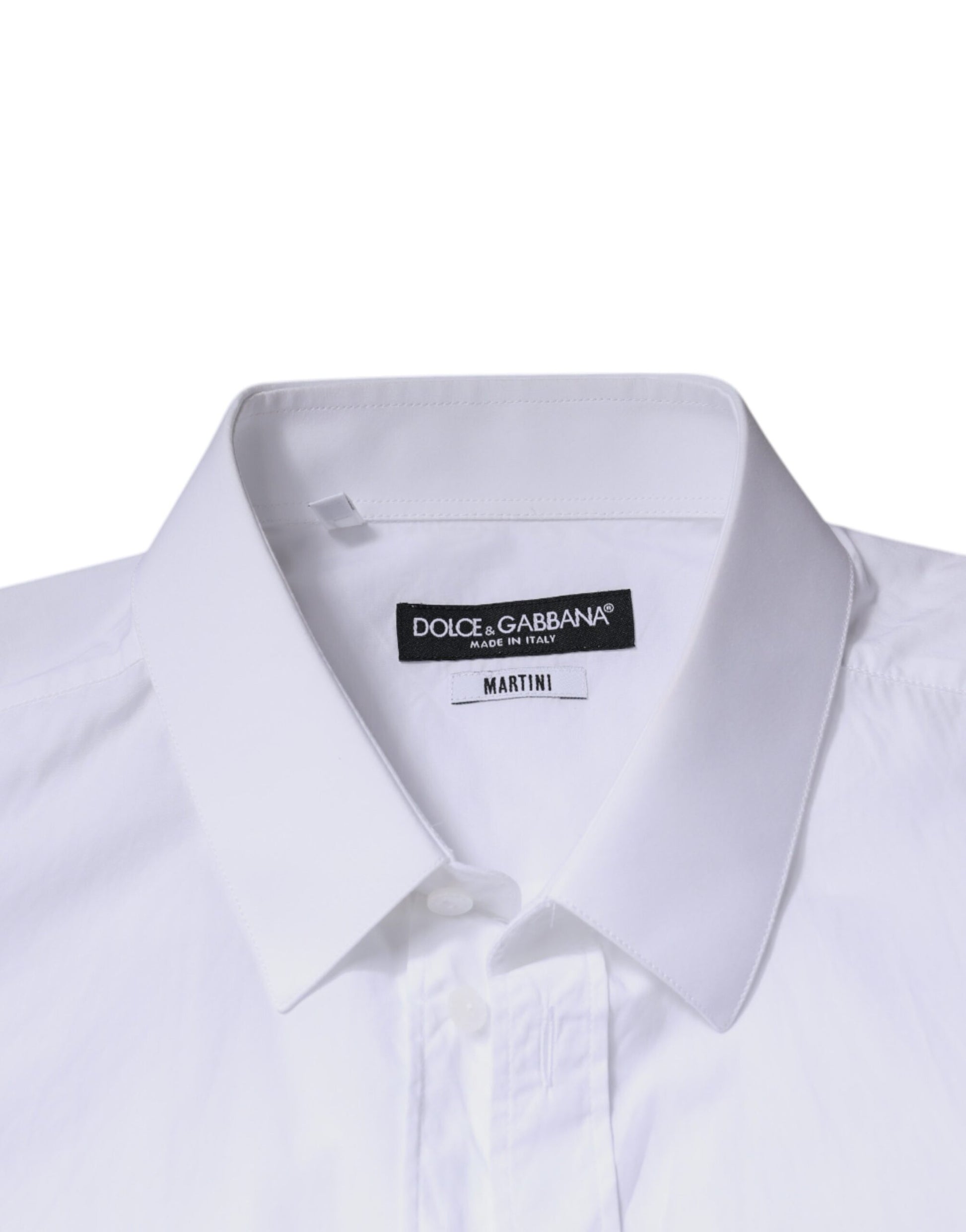 White Cotton Slim Fit MARTINI Dress Shirt