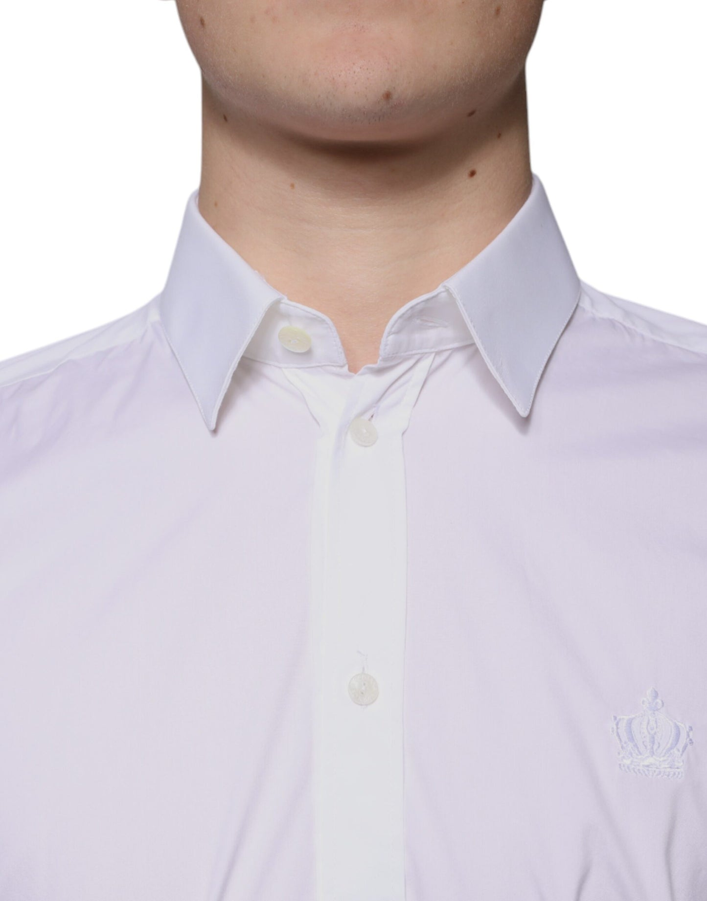 White Cotton Blend Formal MARTINI Shirt