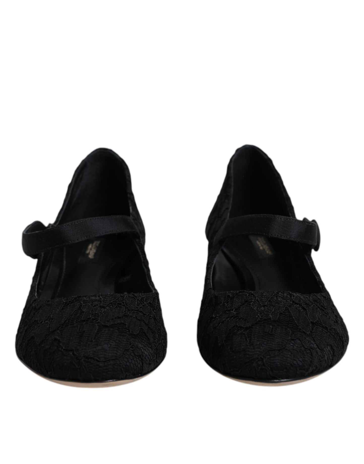 Black Mary Jane Taormina Lace Pumps Shoes