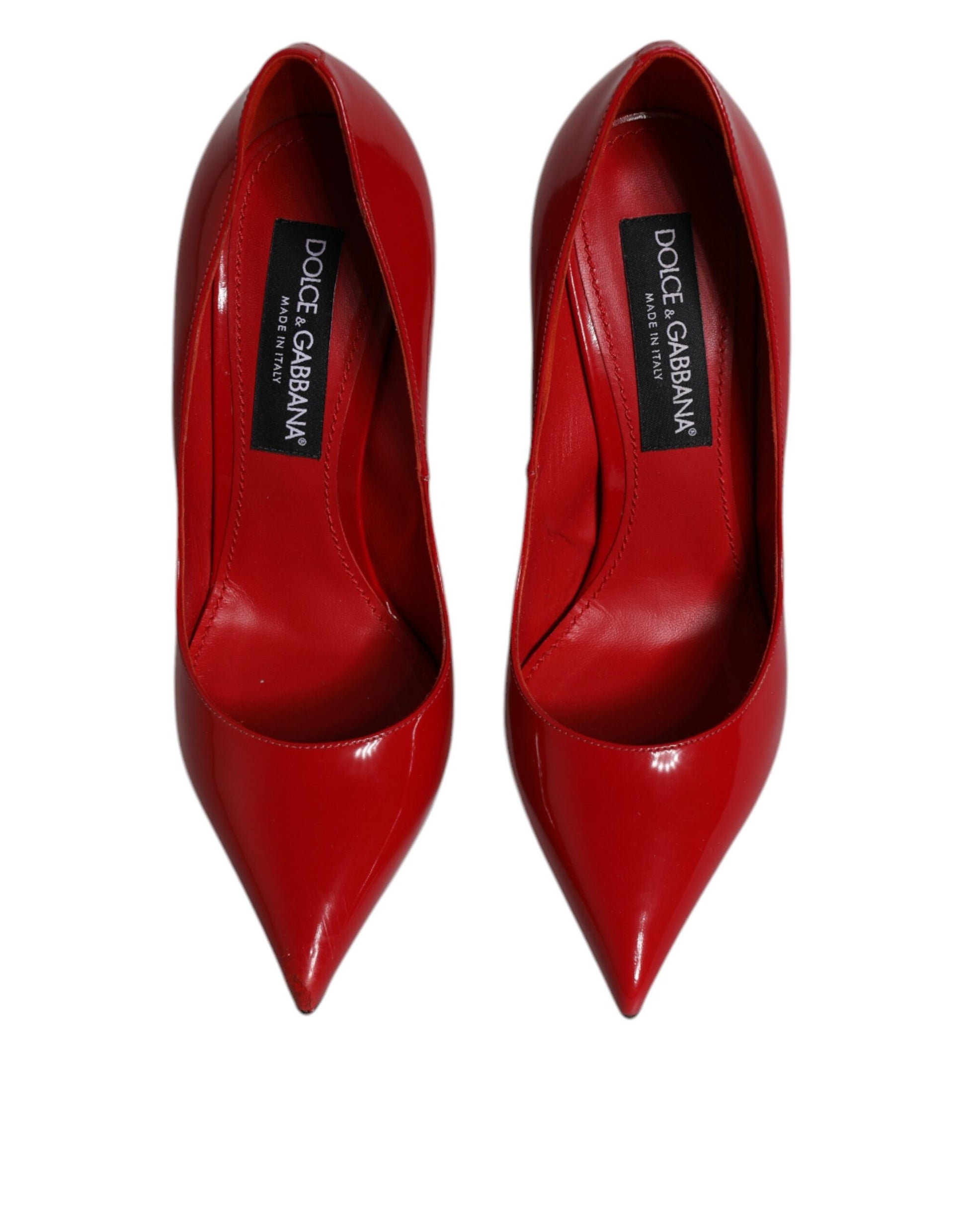 Red Patent Leather Stiletto Heels Pumps Shoes