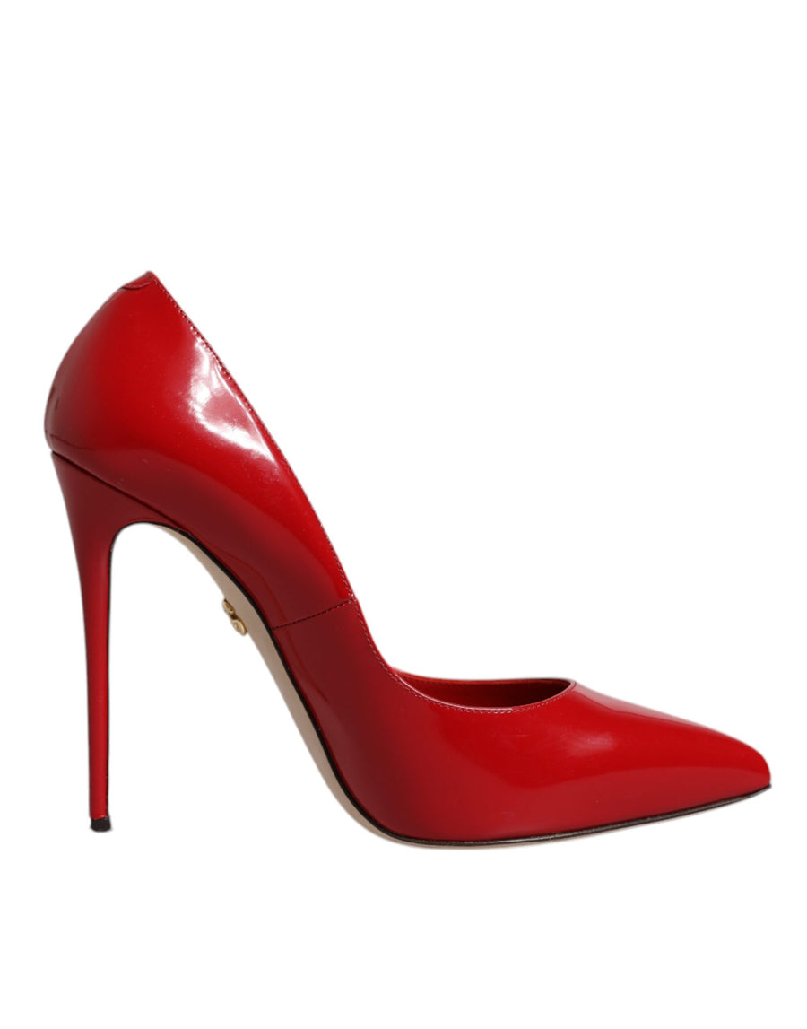 Red Patent Leather Stiletto Heels Pumps Shoes