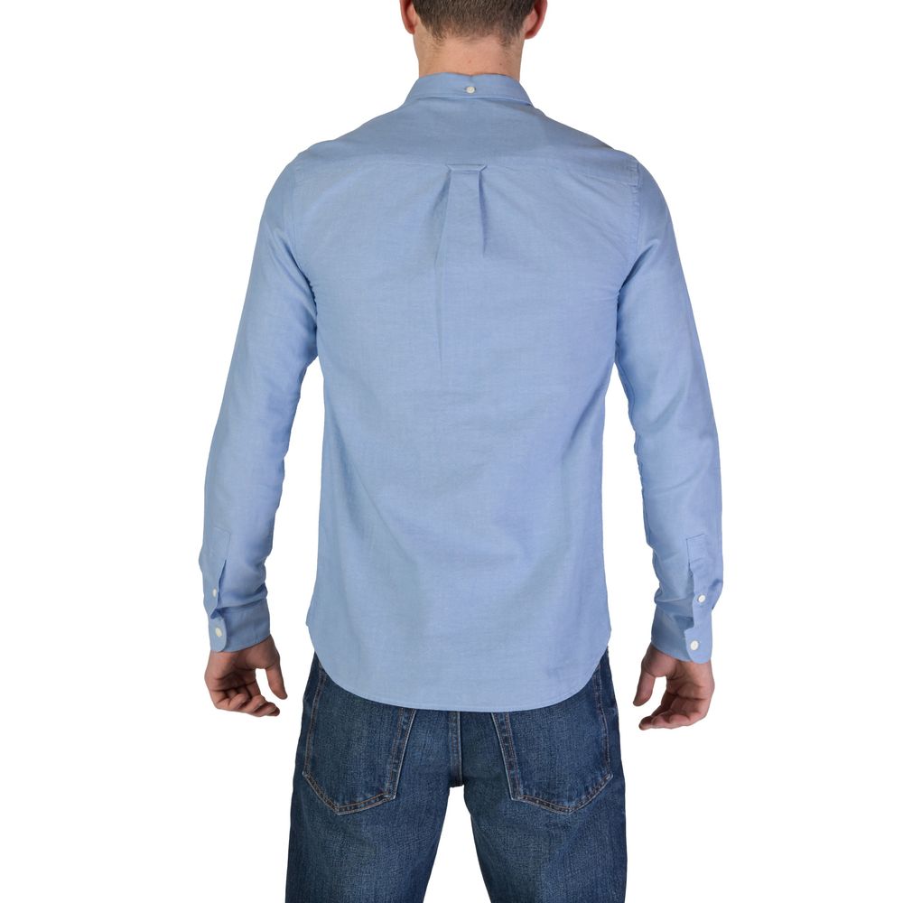 Blue Cotton Cotton Shirt