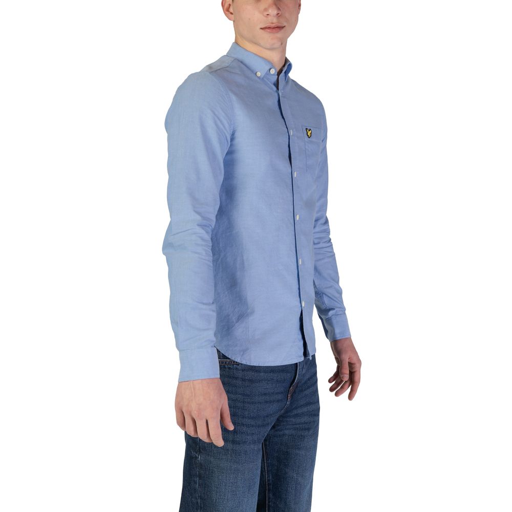 Blue Cotton Cotton Shirt