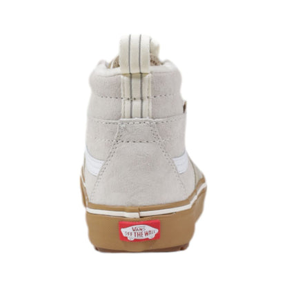 Beige Leather High Top Sneakers