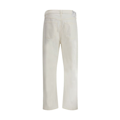 White Cotton Relaxed Fit Jeans