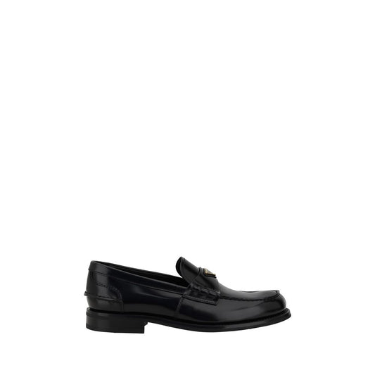 Black Calf Leather Bos Taurus Slip-On Loafers