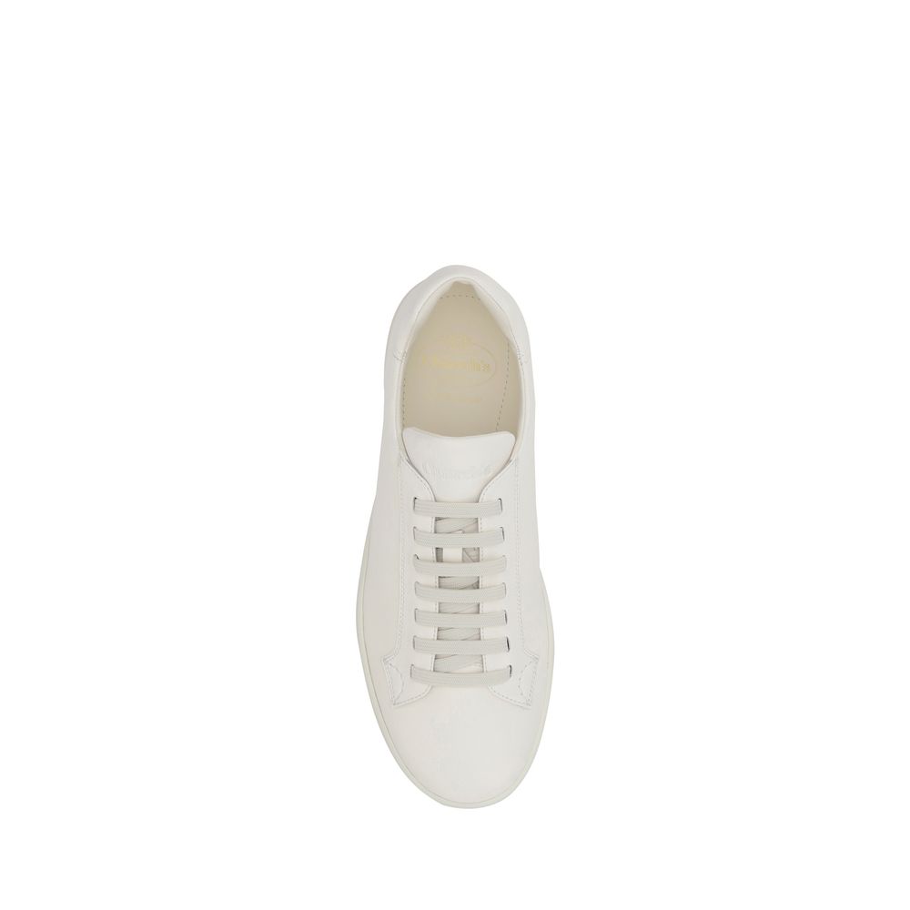 White Rubber Low Top Sneakers