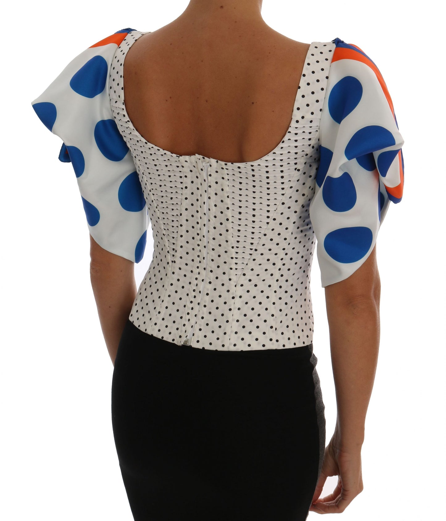 Elegant Polka Dot Bustier Top