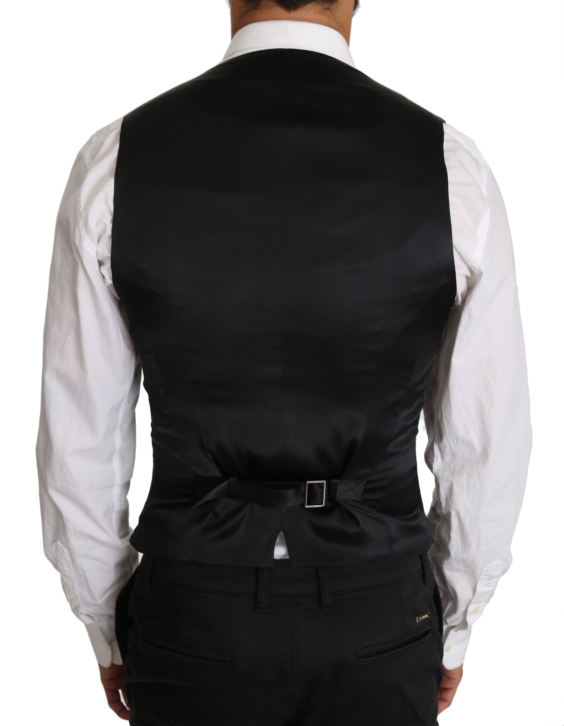 Sleek Double Breasted Slim Fit Wool Vest