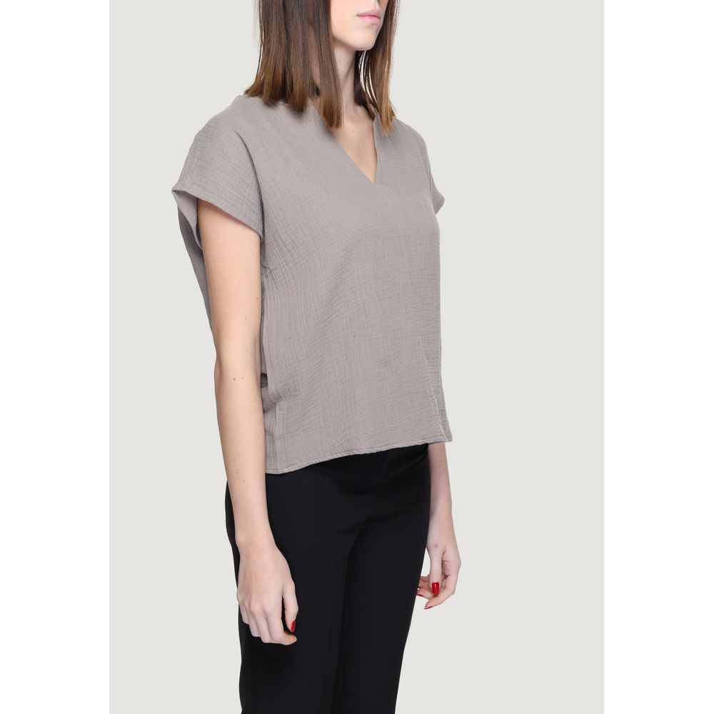Beige Cotton Blouse