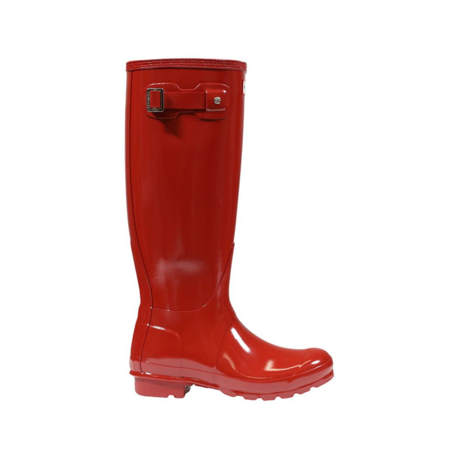 Red Recycled Polyester Ankle Boots