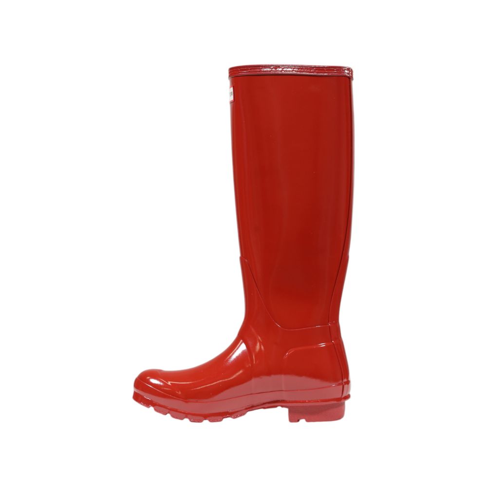 Red Recycled Polyester Ankle Boots