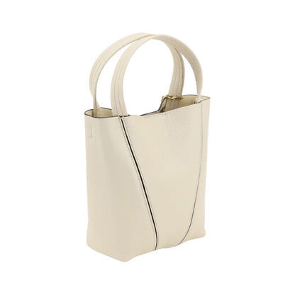 Beige Calf Leather Bos Taurus Shoulder Bag