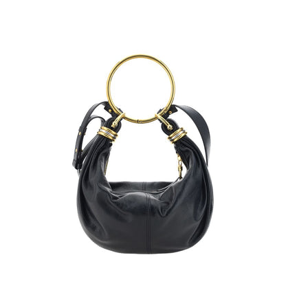 Black Calf Leather Bos Taurus Handbag