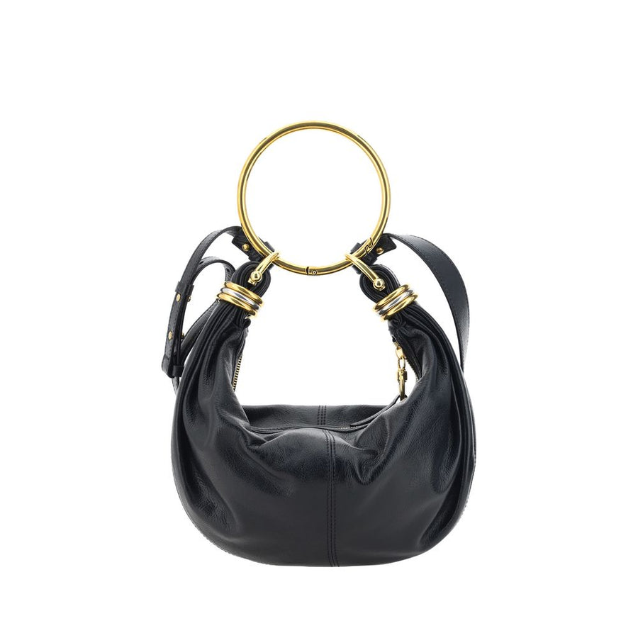 Black Calf Leather Bos Taurus Handbag