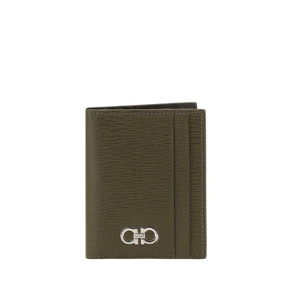 Gancini leather Card Holder