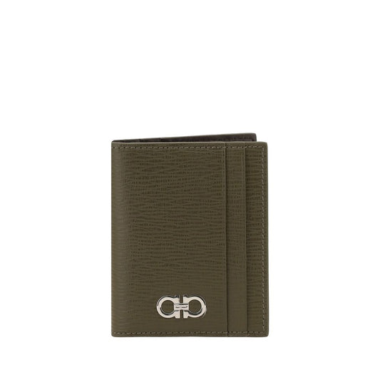 Gancini leather Card Holder