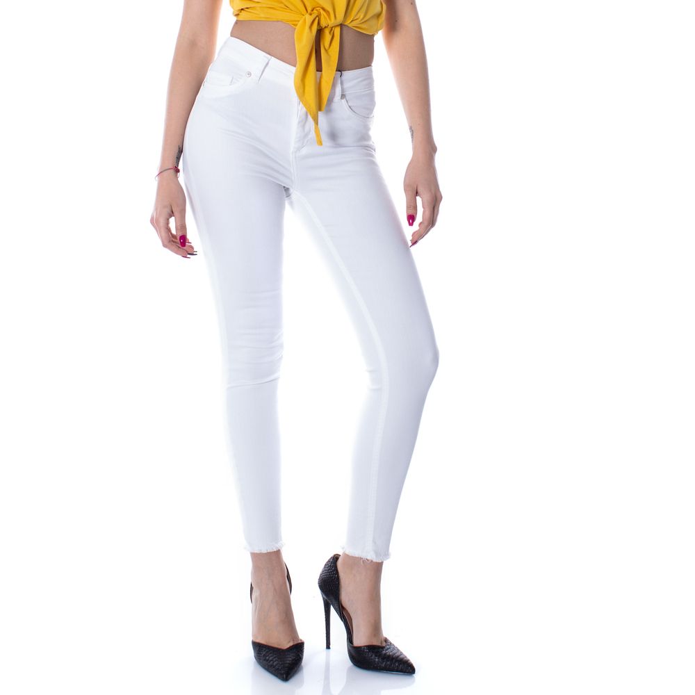 White Cotton Skinny Jeans
