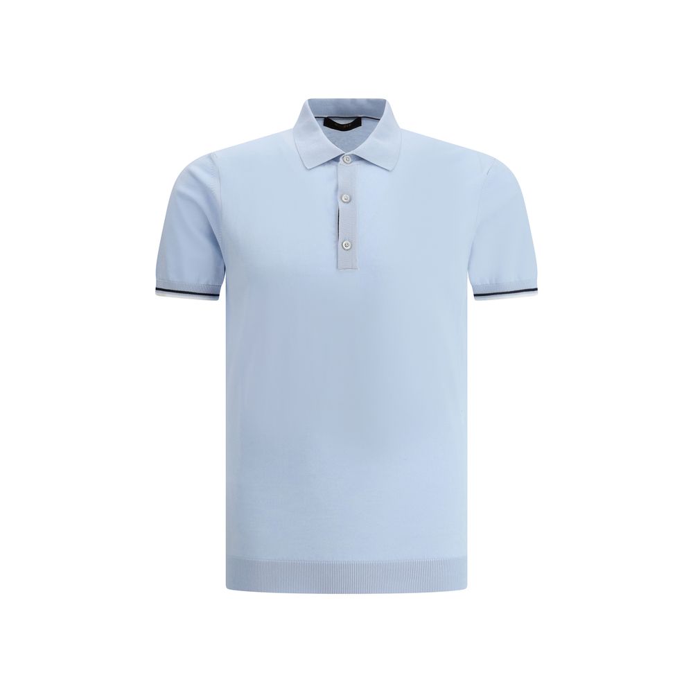 Light Blue Cotton Polo Shirt