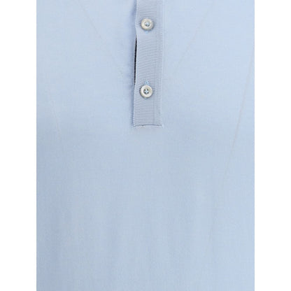 Light Blue Cotton Polo Shirt
