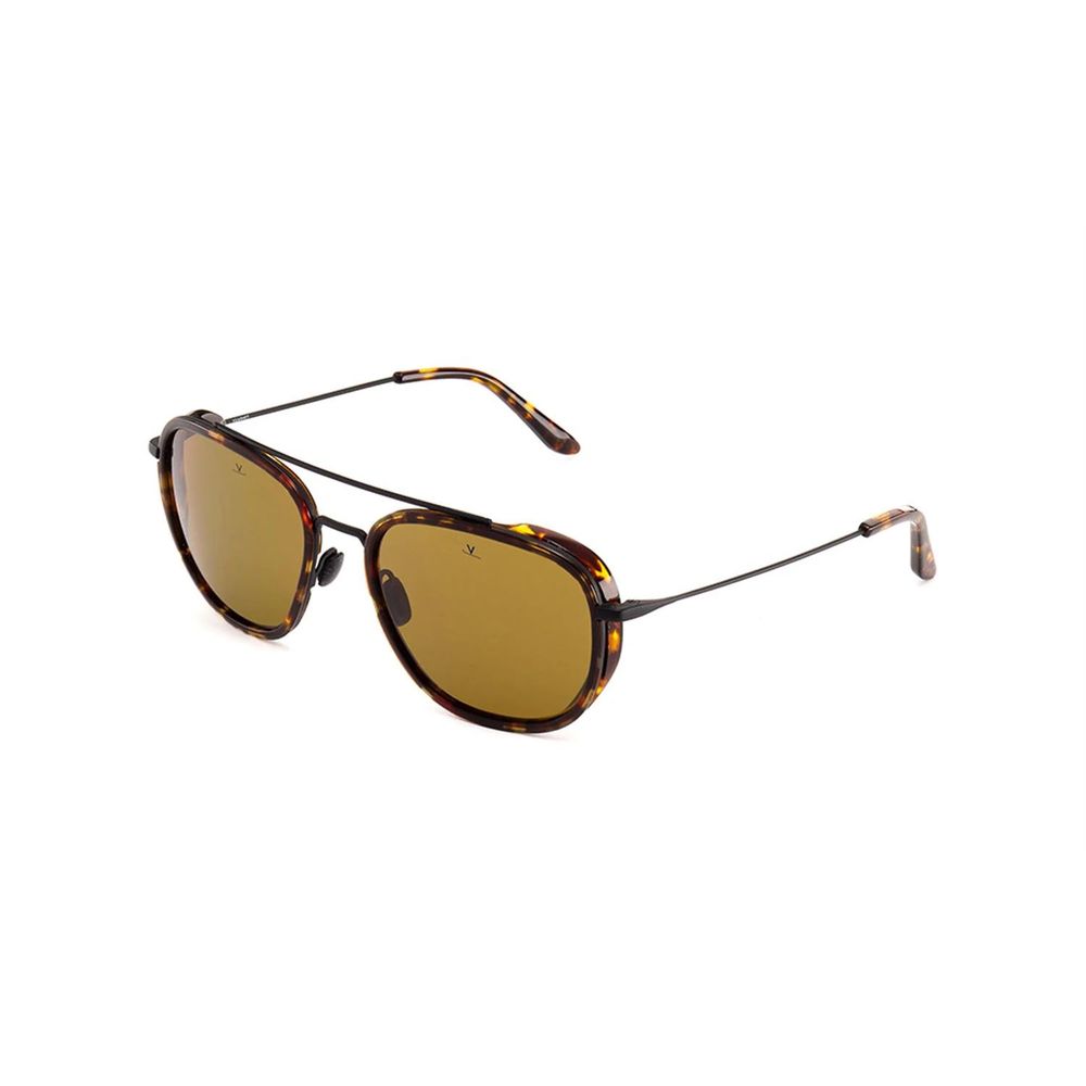 Brown Stainless Steel Sunglasses