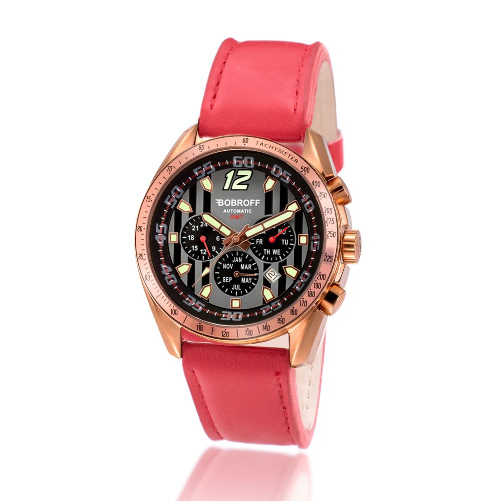 Multicolor Leather Dress Watch