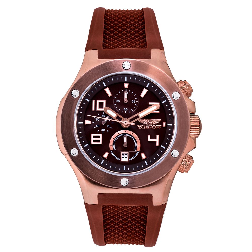 Brown Rubber Sport Watch