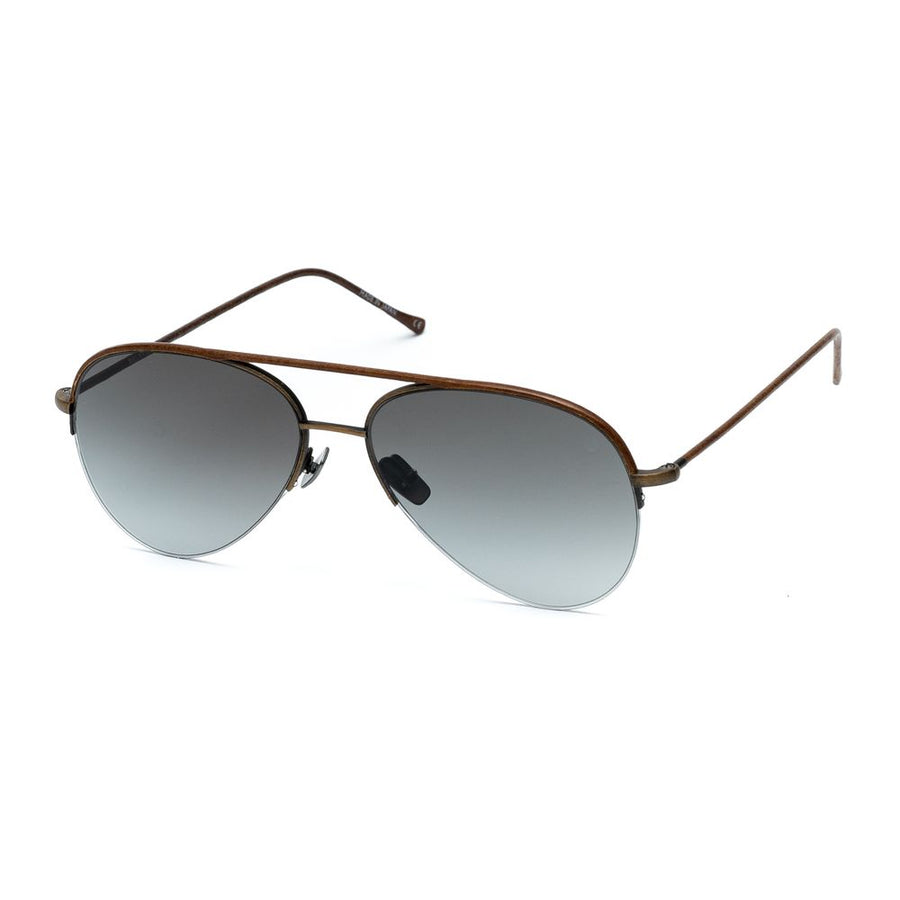 Brown Stainless Steel Sunglasses