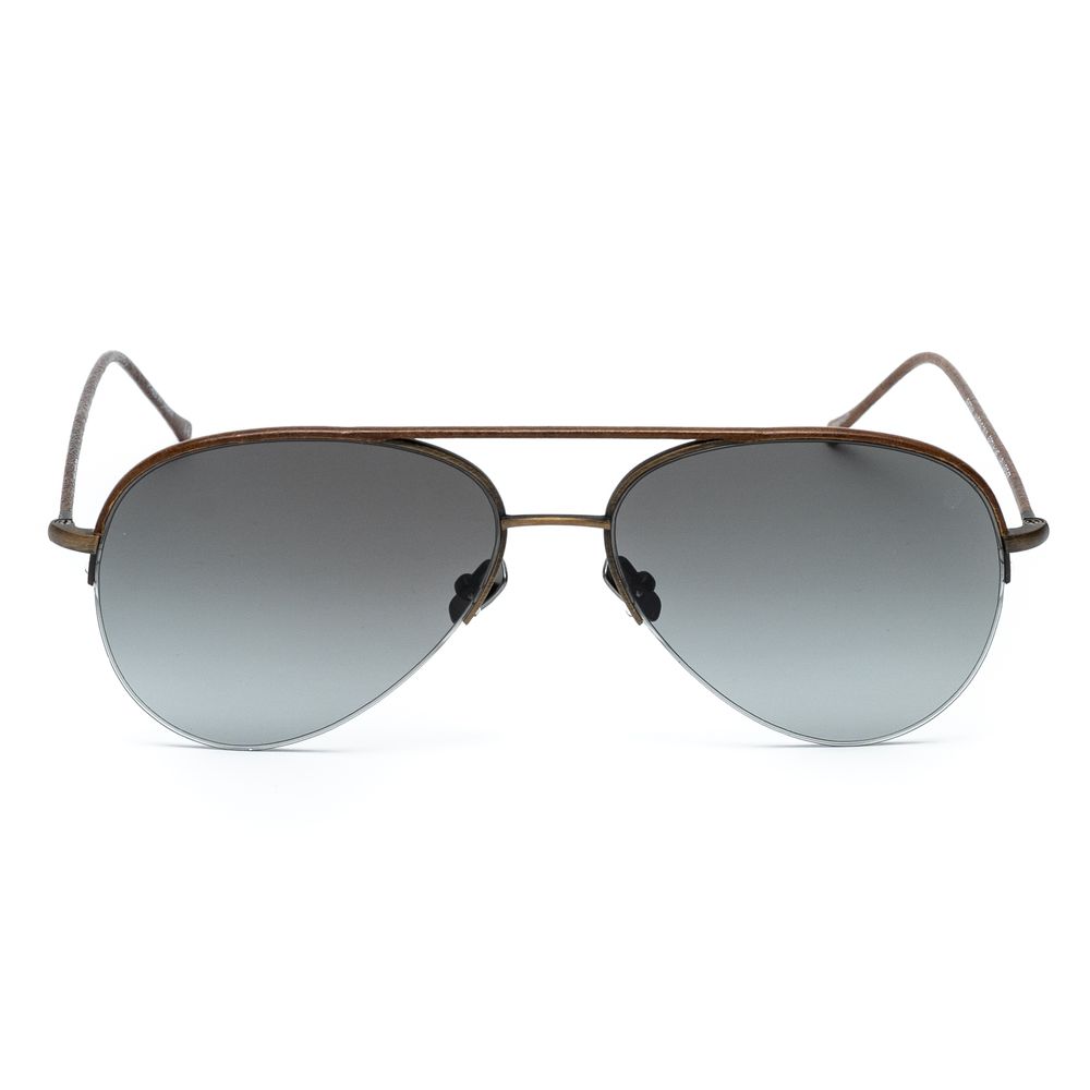 Brown Stainless Steel Sunglasses