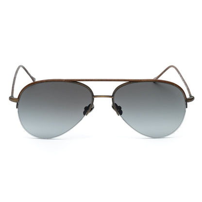 Brown Stainless Steel Sunglasses