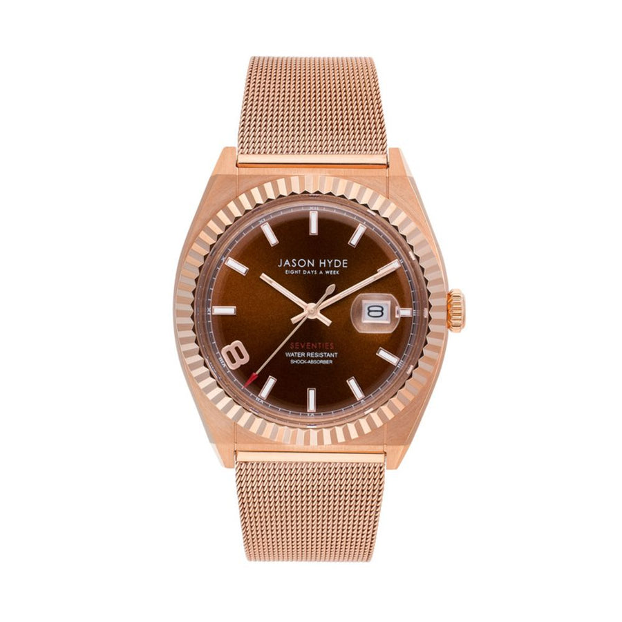 Rose Gold Textile Watch