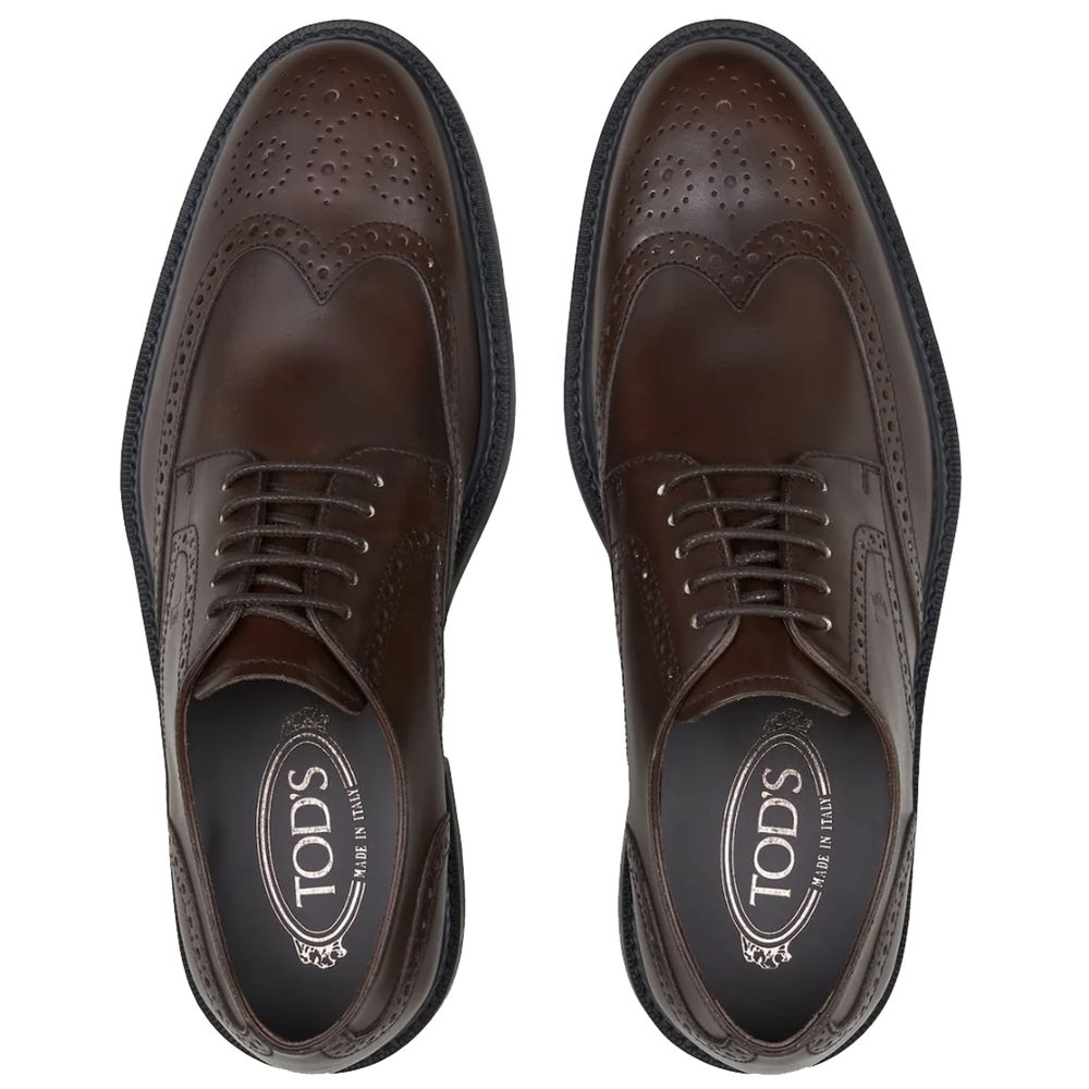 Brown Calfskin Men Formal Shoe