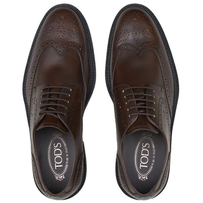 Brown Calfskin Men Formal Shoe