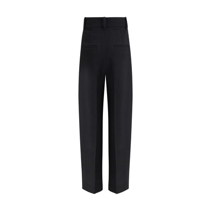 Black Viscose Casual Pants