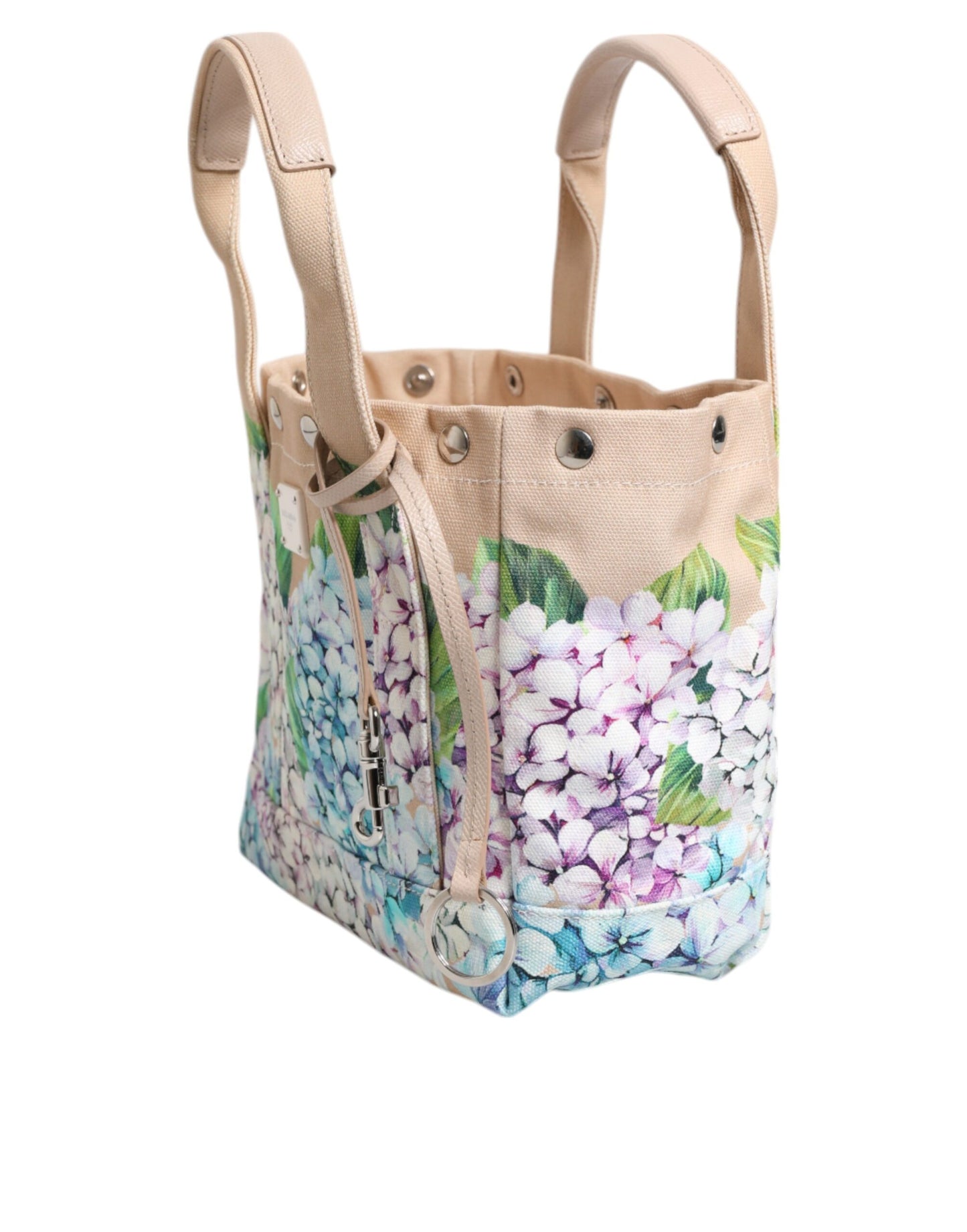Multicolor Floral Canvas TANIA Top Handle Tote Bag