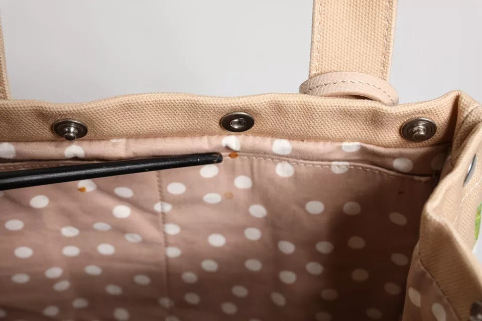 Multicolor Floral Canvas TANIA Top Handle Tote Bag