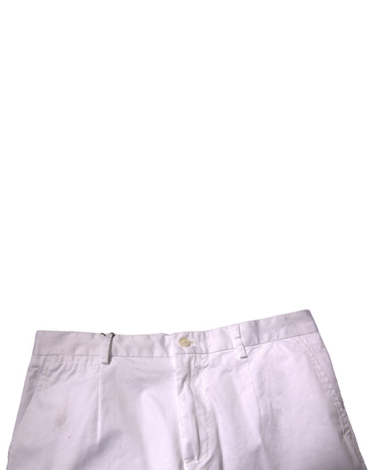 White Chinos Cotton Stretch Casual Shorts