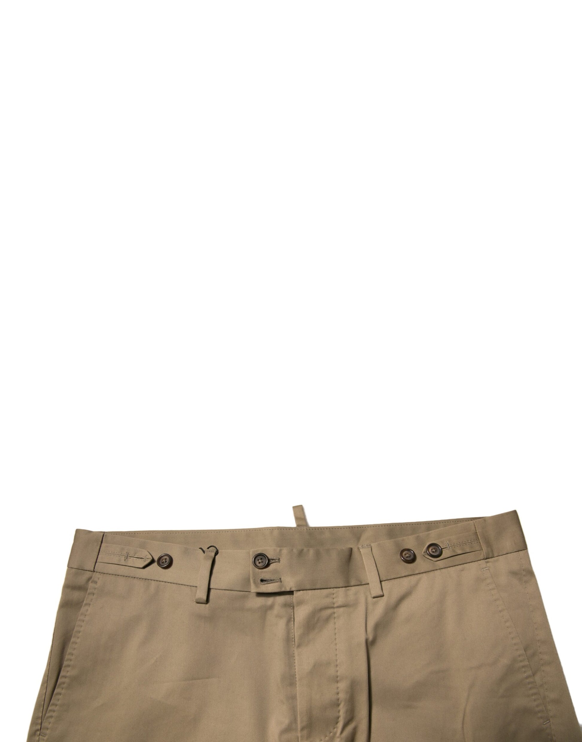 Brown Chino Cotton Stretch Casual Shorts