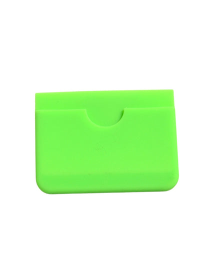 Neon Green Silicon Embossed Logo Card Holder Wallet